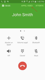 Passer de l’option vocale à l’option vidéo pendant un appel